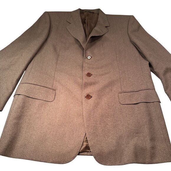Canali Milano Italy Surreys Wool Single Breasted Blazer Mens Coat Notch 3 Button - Picture 2 of 16